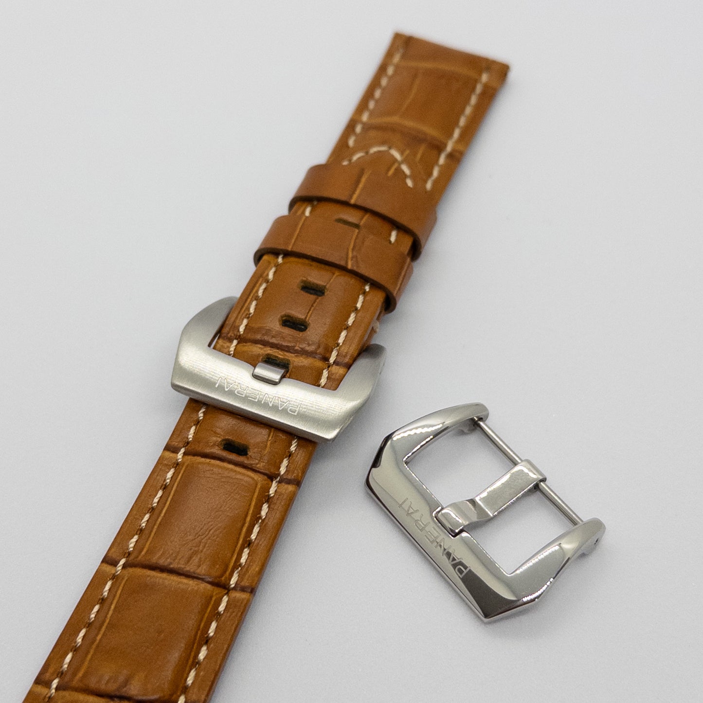 replacement panerai watch strap brown leather
