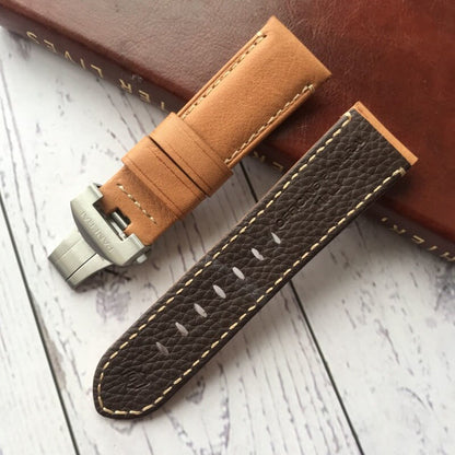 light brown replacement strap for 24mm panerai watch