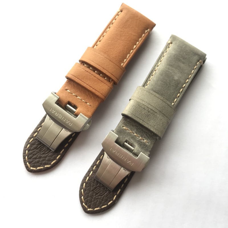 24mm panerai officine replacement leather strap