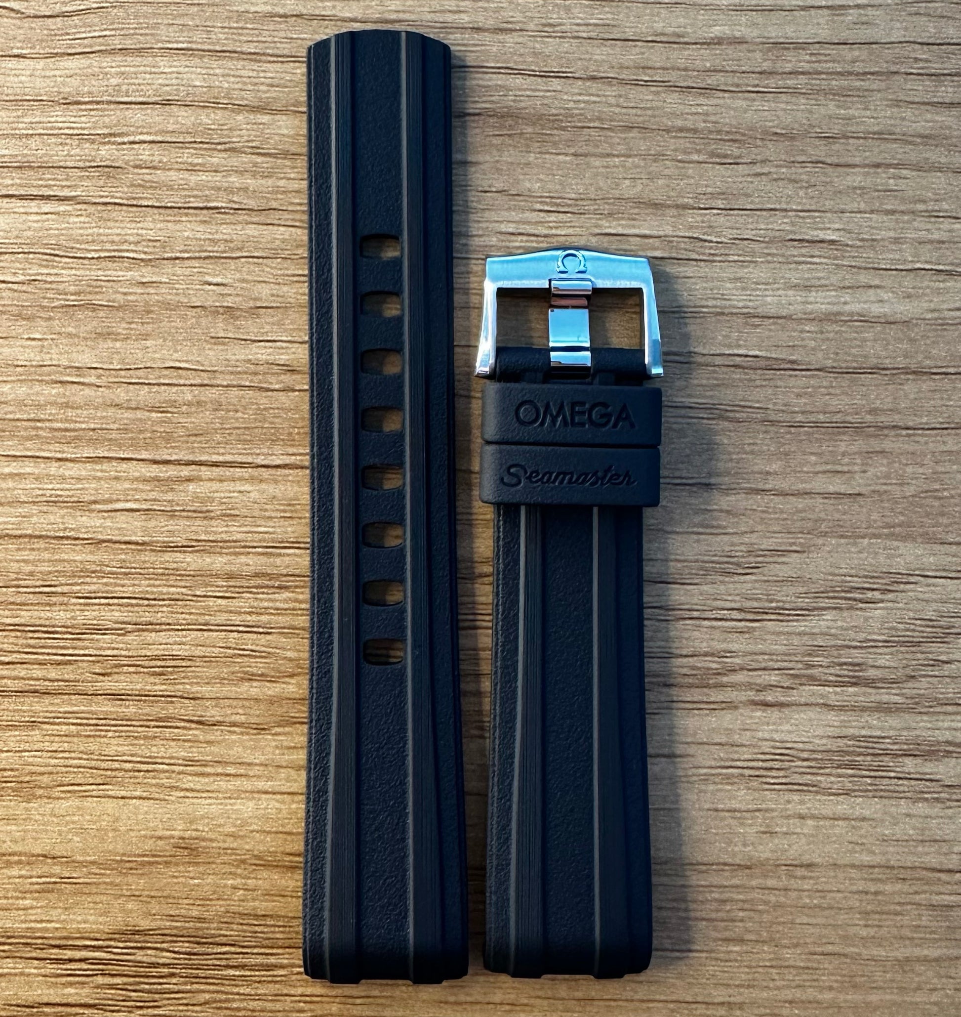 20mm Black omega strap for Seamaster