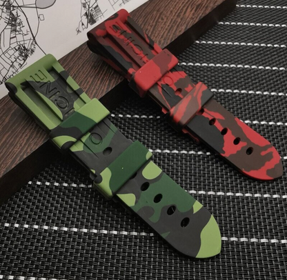 green/red rubber panerai camouflage rubber band