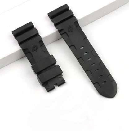 Black Panerai Watch strap Rubber watch band