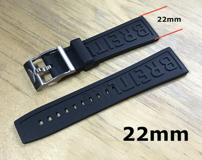 20mm/22mm/24mm BAND STRAP For Breitling High Quality Replacement Rubber Silicone Strap,Black band For Breitling Watch With Buckle breitl