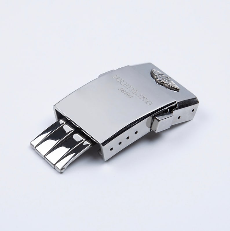 Clasp For Breitling 20MM  Stainless Steel Silver / Black Deployment Clasp Buckle For Breitling Watches 20mm