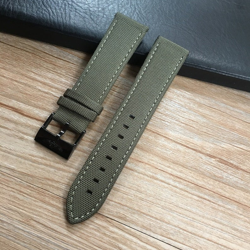 MA watch strap for men man 26 24 22 mm Genuine Calf Leather newest Vintage Niebla 8 Dark Green fits Panerai Omega Breitling Handmade Spain