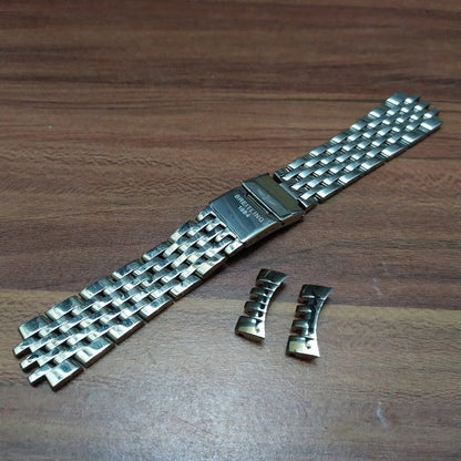 24mm Stainless steel Strap For Breitling Watch Band 316L Jubilee Strap Bracelet With Deployment Buckle For Breitl Navitimer