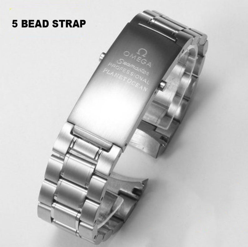 For Omega 20mm/22mm silver stainless steel watch band bracelet for omega Planet Ocean 007 Seamaster 300 strap